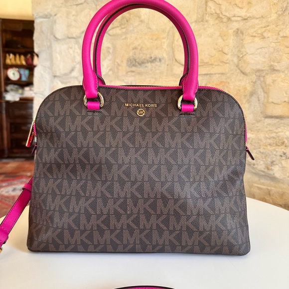 Michael Kors Brown and Pink Women's Bag Set - Picture 3 of 11